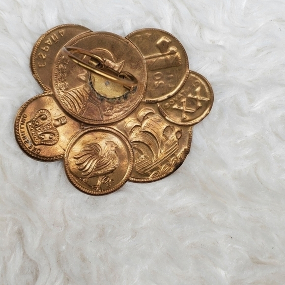 Vintage Brass  eyeglass‎ holder/ scarf accessory